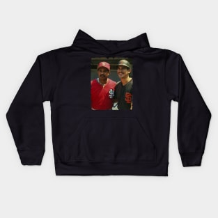 Benito Santiago in St. Louis Cardinals and Tony Pena in San Diego Padres Kids Hoodie